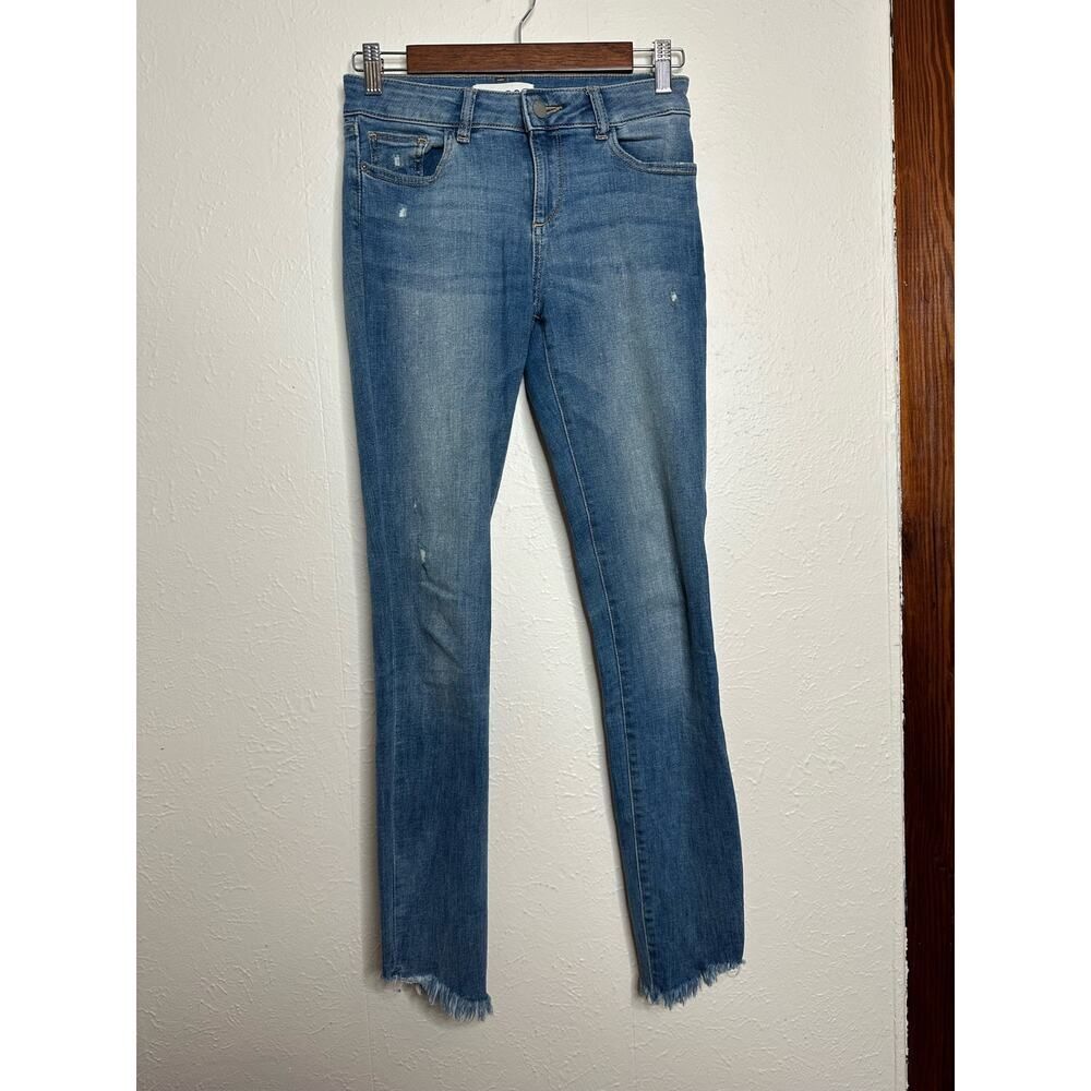 DL1961 Florence Instasculpt Skinny Frayed Distressed Frayed Jeans Size 25